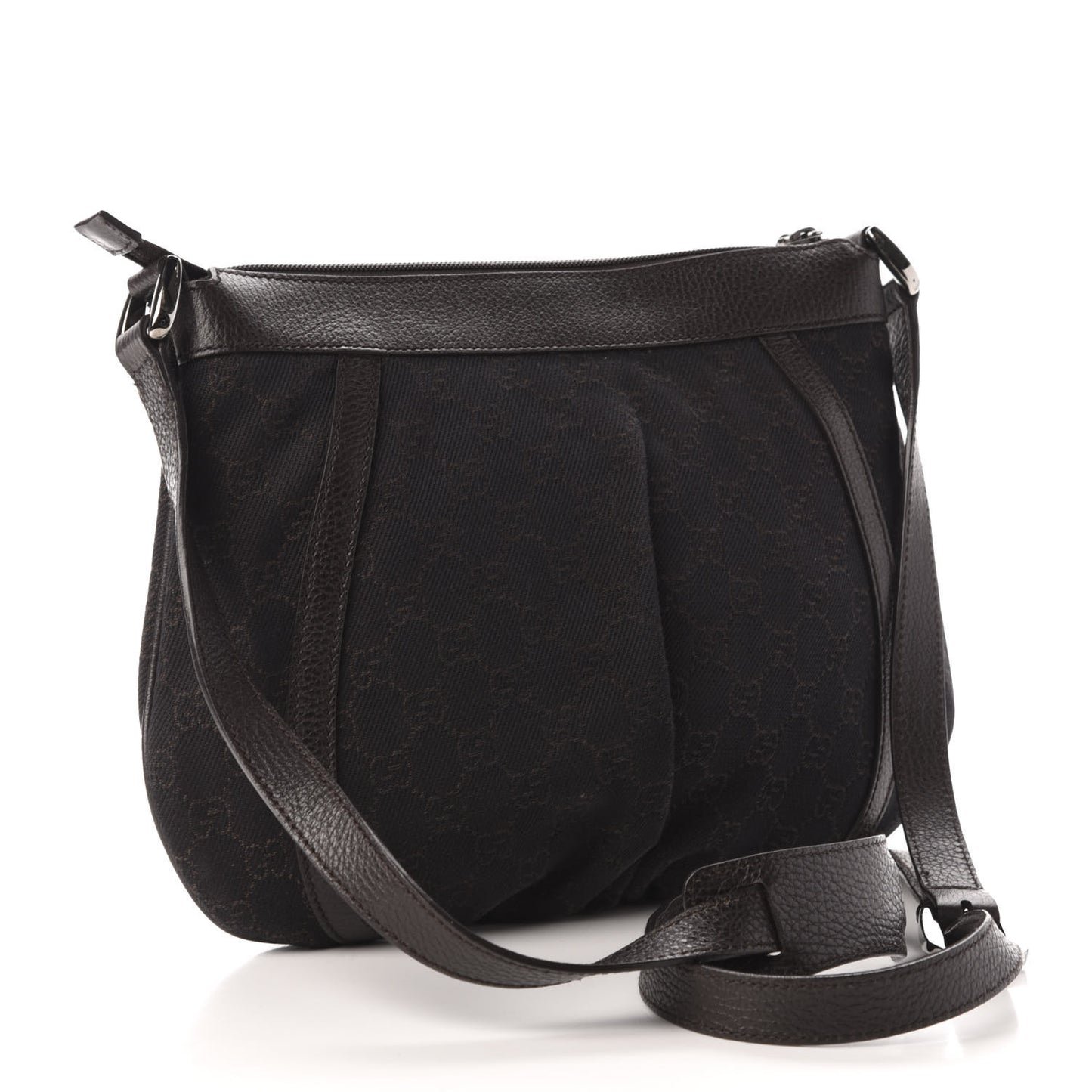 Nylon Monogram Small D Silver Ring Messenger Brown
