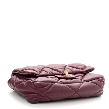 Chanel Calfskin Quilted Medium Bubbly Flap Burgundy 3 of 9