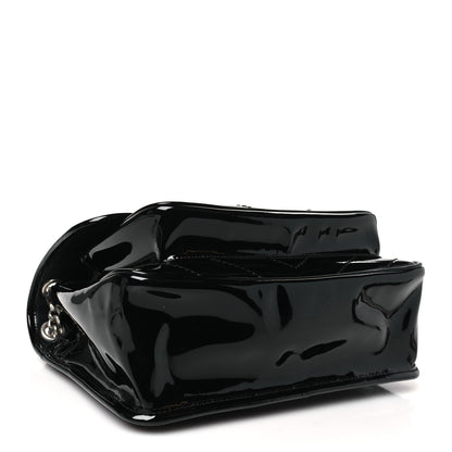 Saint Laurent Faux Patent Matelasse Monogram Medium Niki Chain Satchel Black 4 of 10