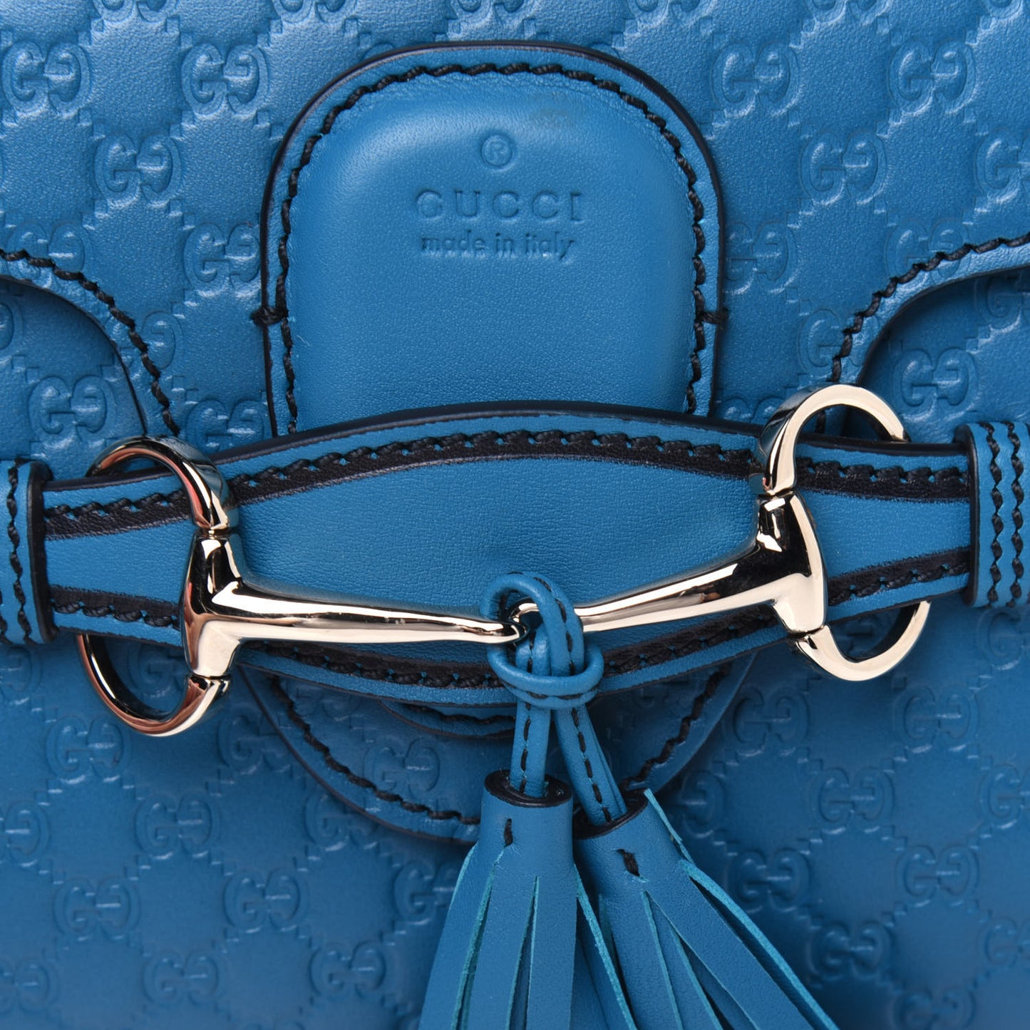 Microguccissima Mini Emily Shoulder Bag Deep Cobalt