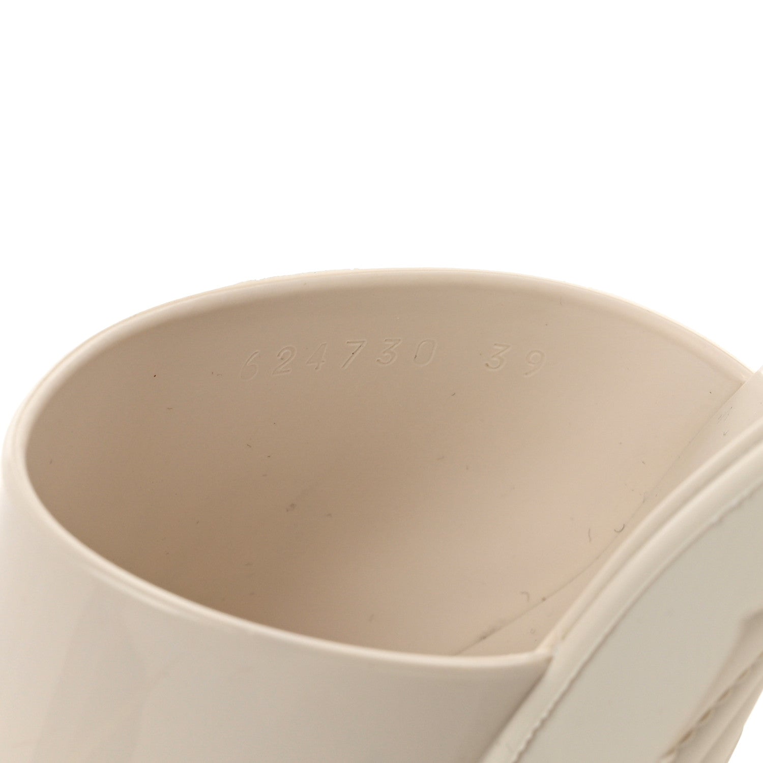 Gucci Rubber Gucci Logo Womens Platform 20/60mm Slide Sandals 39 Mystic White 6 of 13