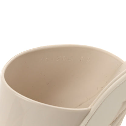 Gucci Rubber Gucci Logo Womens Platform 20/60mm Slide Sandals 39 Mystic White 6 of 13