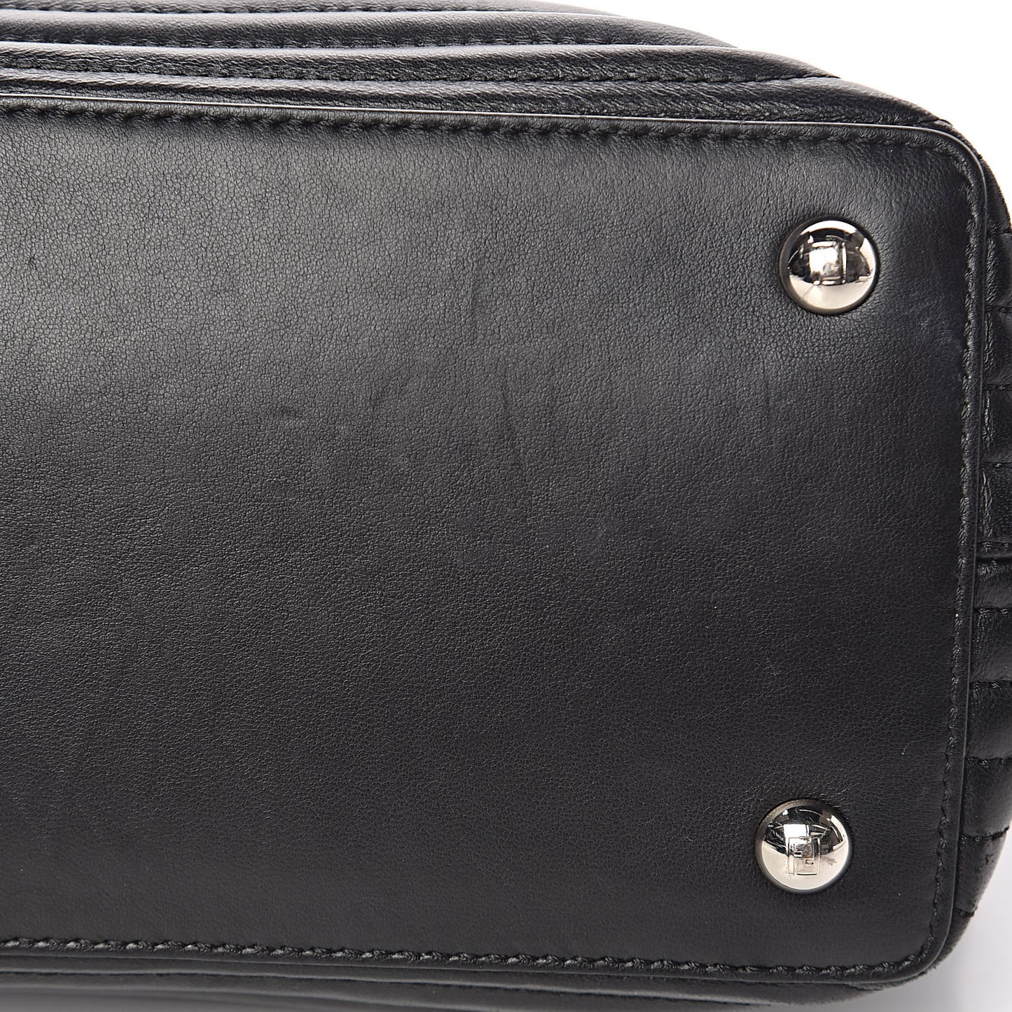 Shiny Nappa Trapuntata Chain Small DotCom Click Chain Satchel Black