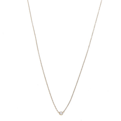 Tiffany 18K Yellow Gold Diamond .08ct Elsa Peretti Diamonds by the Yard Pendant Necklace 1 of 9
