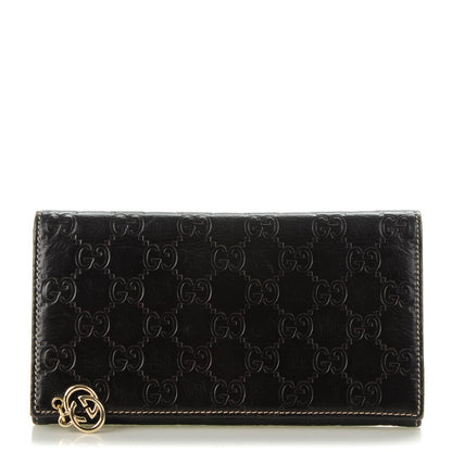 Gucci Guccissima Signature GG Pierce Continental Wallet Chocolate 1 of 7