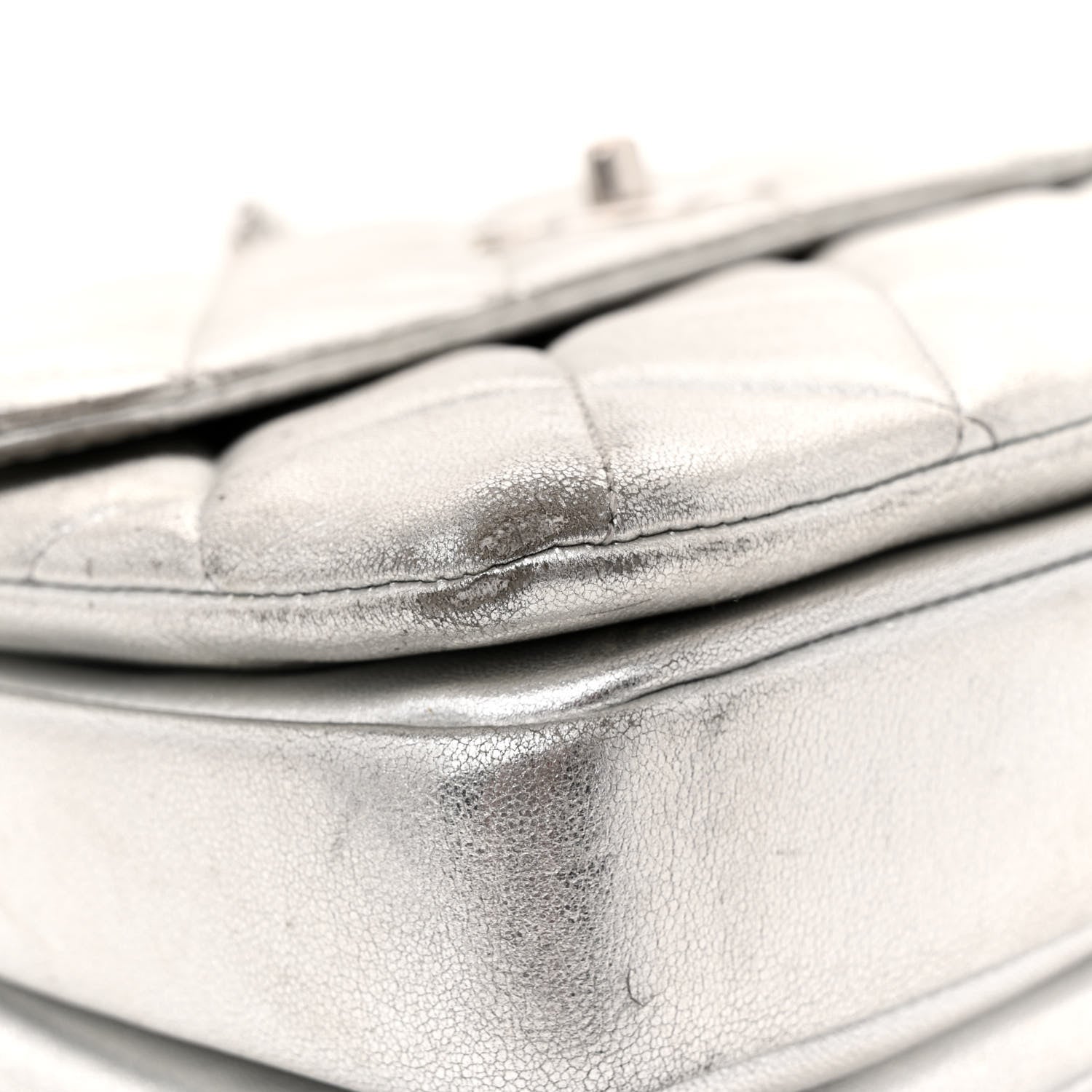 Chanel Metallic Lambskin Quilted Small Trendy CC Flap Dual Handle Bag Silver 9 of 19