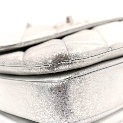 Chanel Metallic Lambskin Quilted Small Trendy CC Flap Dual Handle Bag Silver 9 of 19