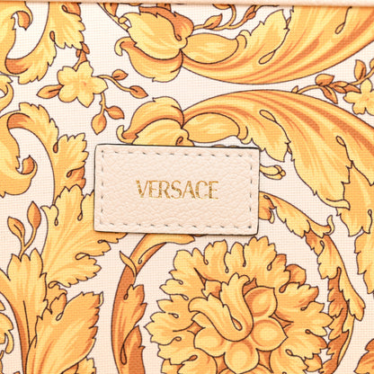 Versace Grained Calfskin La Medusa Shopping Tote White 7 of 11