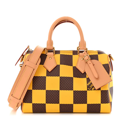 Louis Vuitton Damier Pop Speedy Bandouliere 25 Jaune Mat 1 of 9