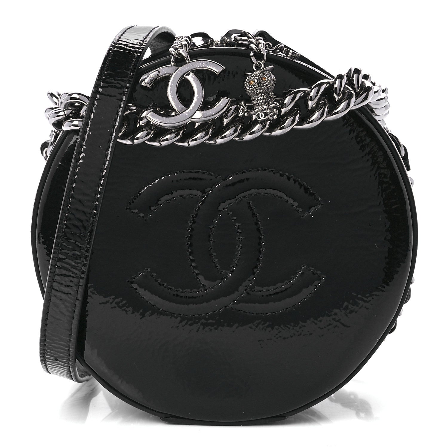 Chanel Patent Round As Earth Evening Bag Black 1 of 10