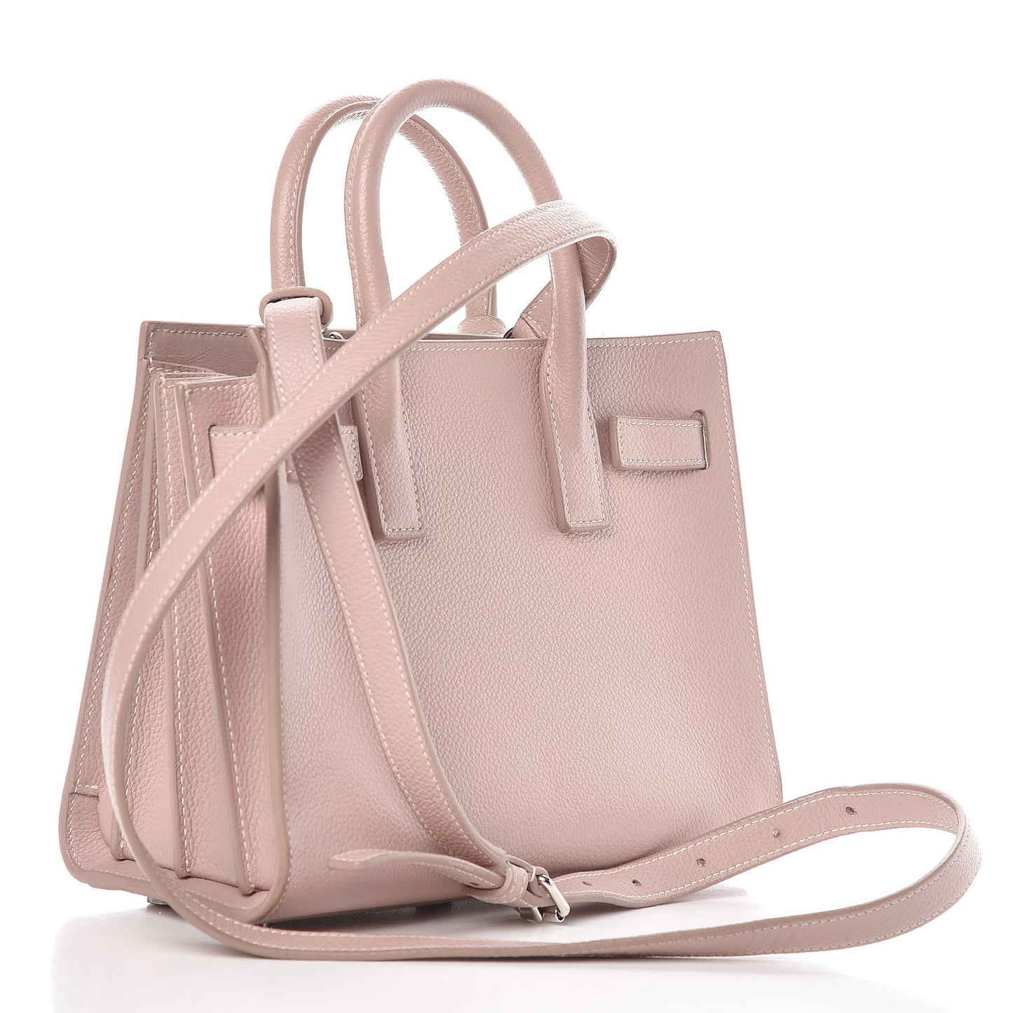 Grained Calfskin Nano Sac De Jour Antique Rose