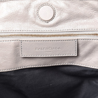 Balenciaga Agneau Classic Hardware S Sunday Tote Gris Pyrite 8 of 11