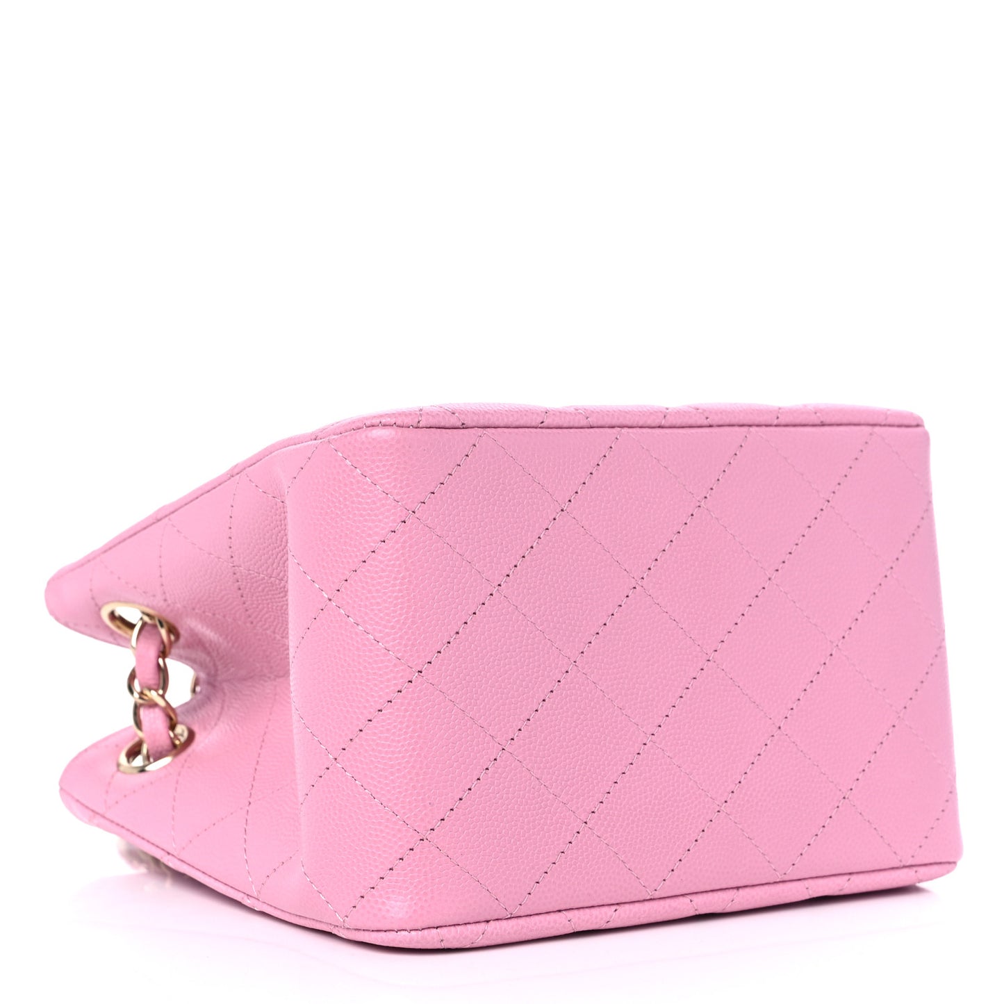 Caviar Quilted Mini Bucket Bag Pink