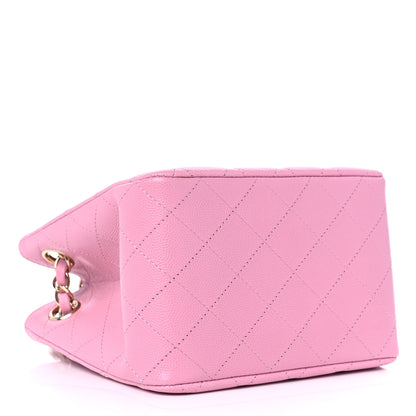 Chanel Caviar Quilted Mini Bucket Bag Pink 4 of 10