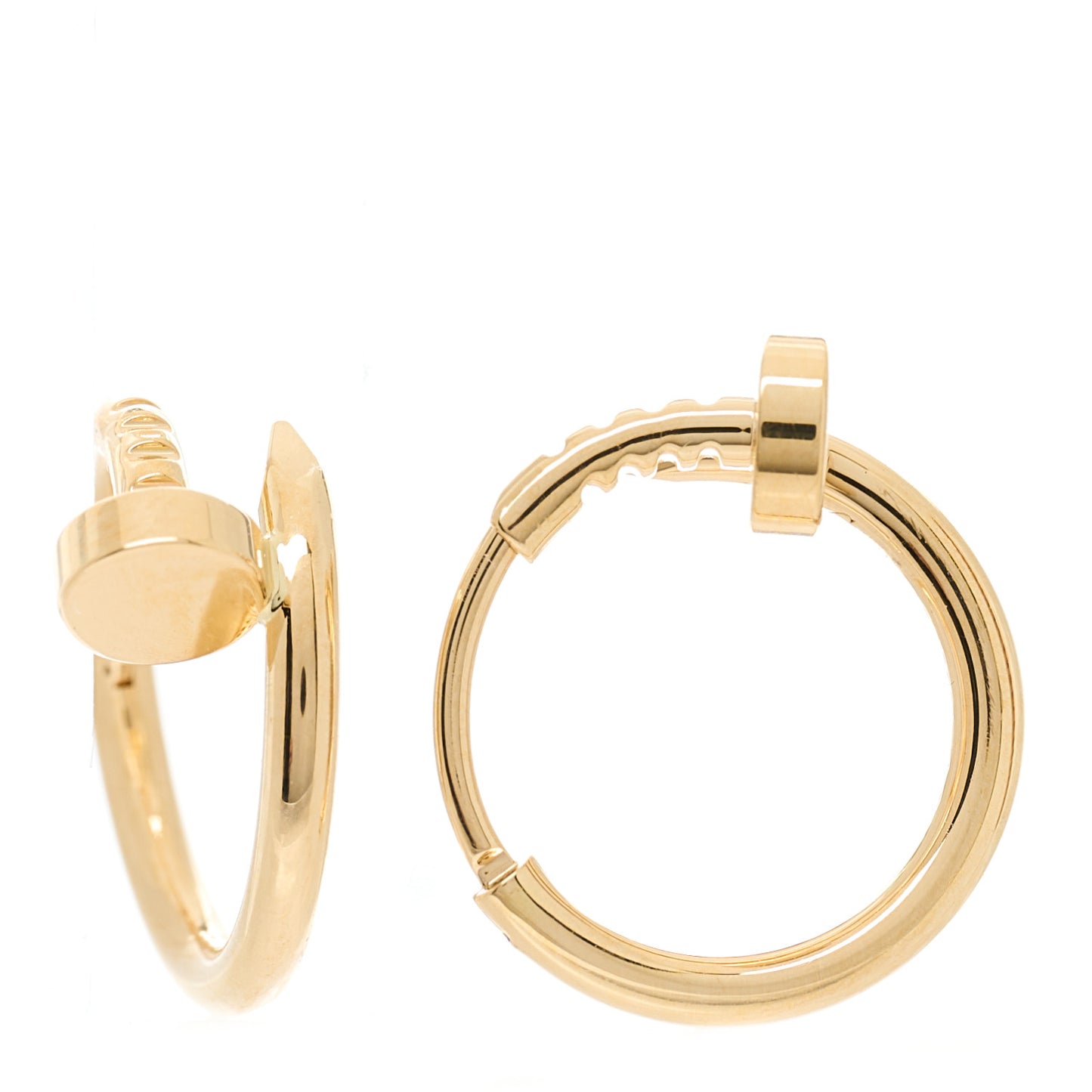 18K Yellow Gold Juste Un Clou Hoop Earrings