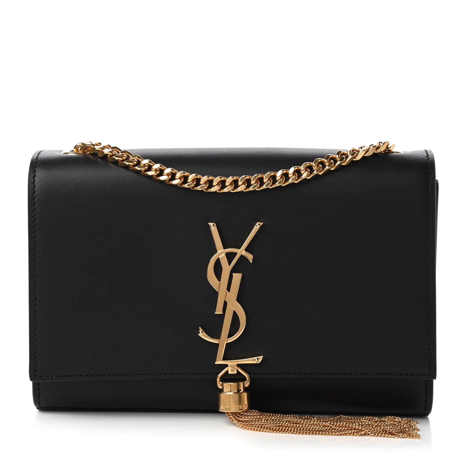 Saint Laurent Calfskin Small Classic Monogram Kate Tassel Satchel Black 1 of 9