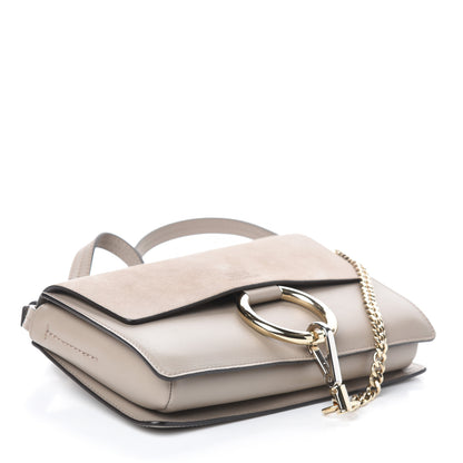 Chloe Suede Calfskin Small Faye Shoulder Bag Motty Grey 4 of 11