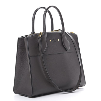 Louis Vuitton Taurillon City Steamer MM Gris 2 of 8