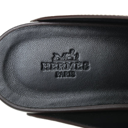 Hermes Calfskin Calya Mules 37 Brown 6 of 8