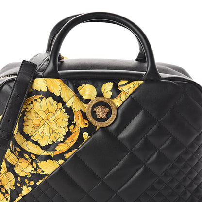 Versace Nappa Quilted Barocco Print Icon Bowler Black 6 of 8