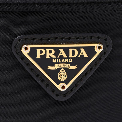 Prada Saffiano Tessuto Nylon Mini Bucket Crossbody Bag Black 9 of 14