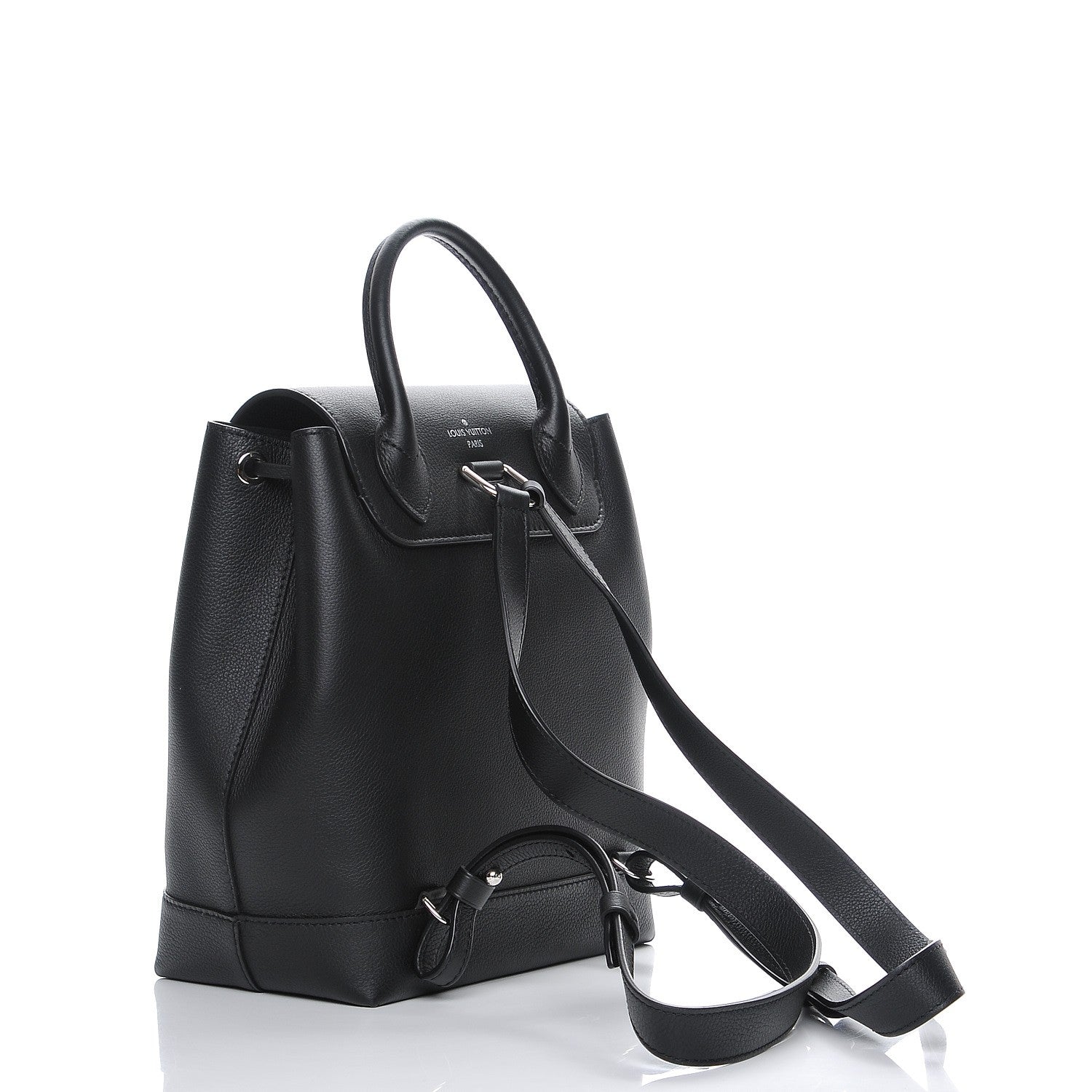 Louis Vuitton Calfskin Lockme Backpack Black 3 of 7