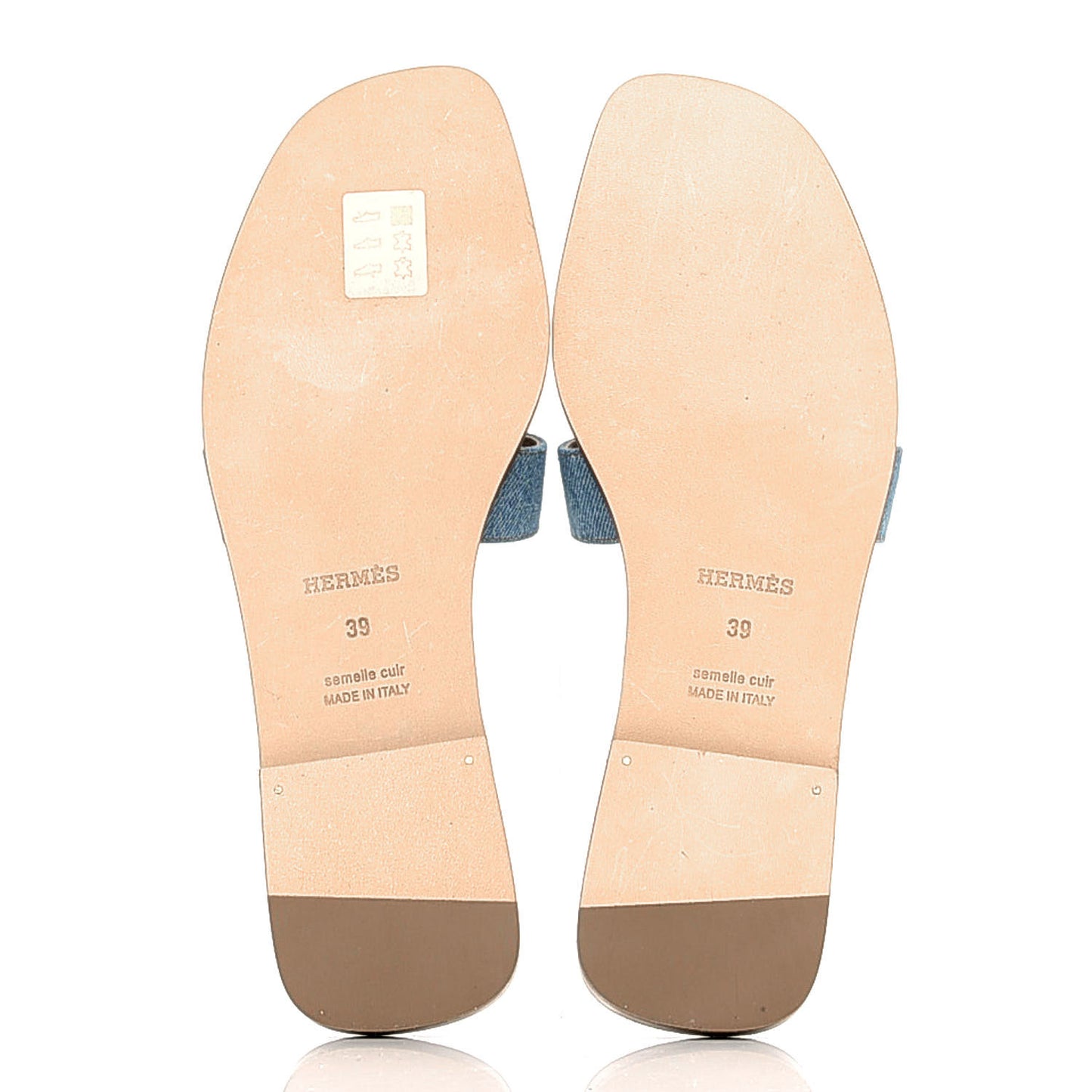 Denim Canvas Oran Sandals 39 Bleu Clair