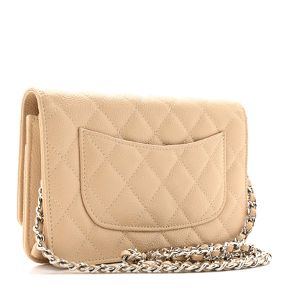 Chanel Caviar Quilted Wallet on Chain WOC Beige 3 of 13