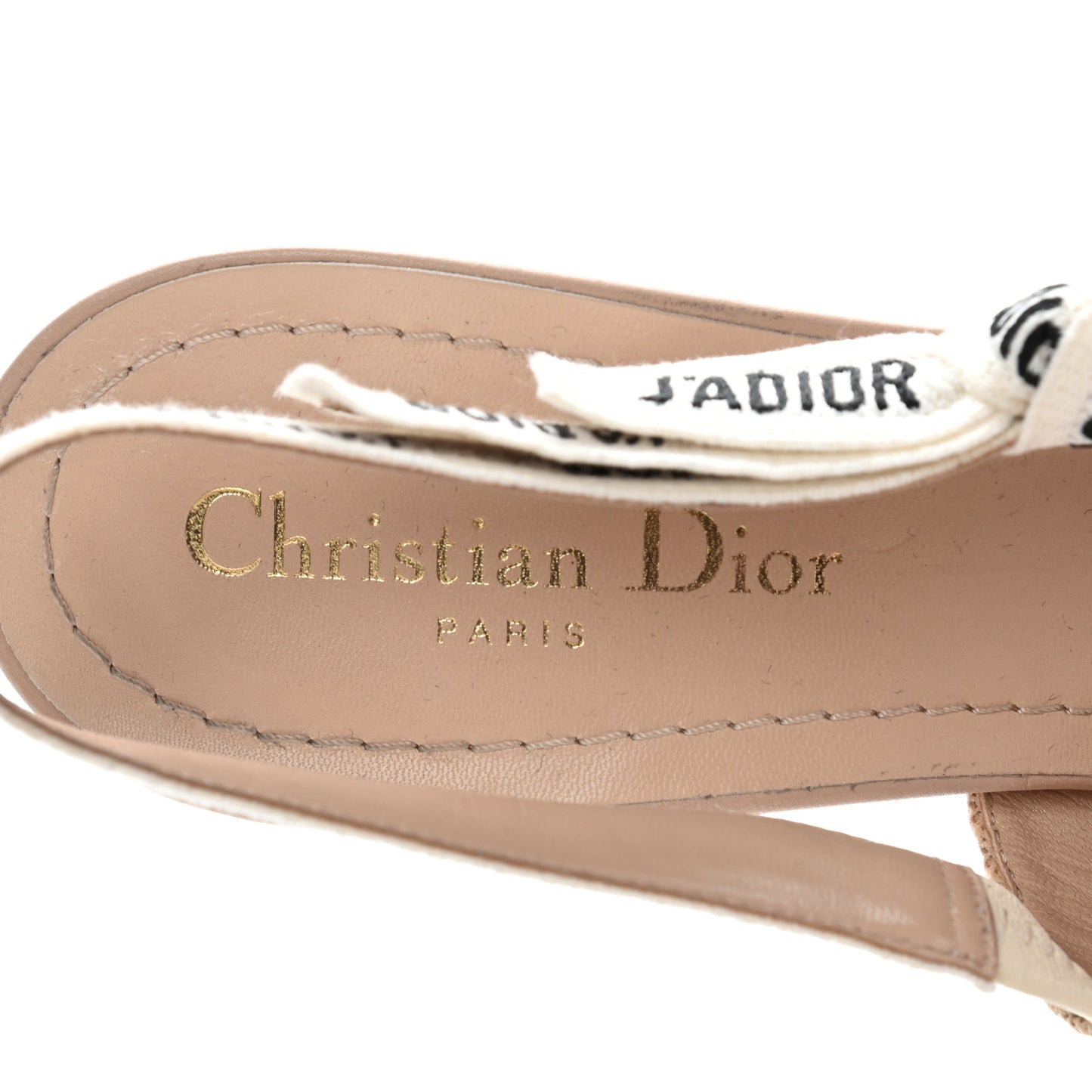 Technical Canvas Ribbon J Adior Slingback 65mm Pumps 40 Powder Nude