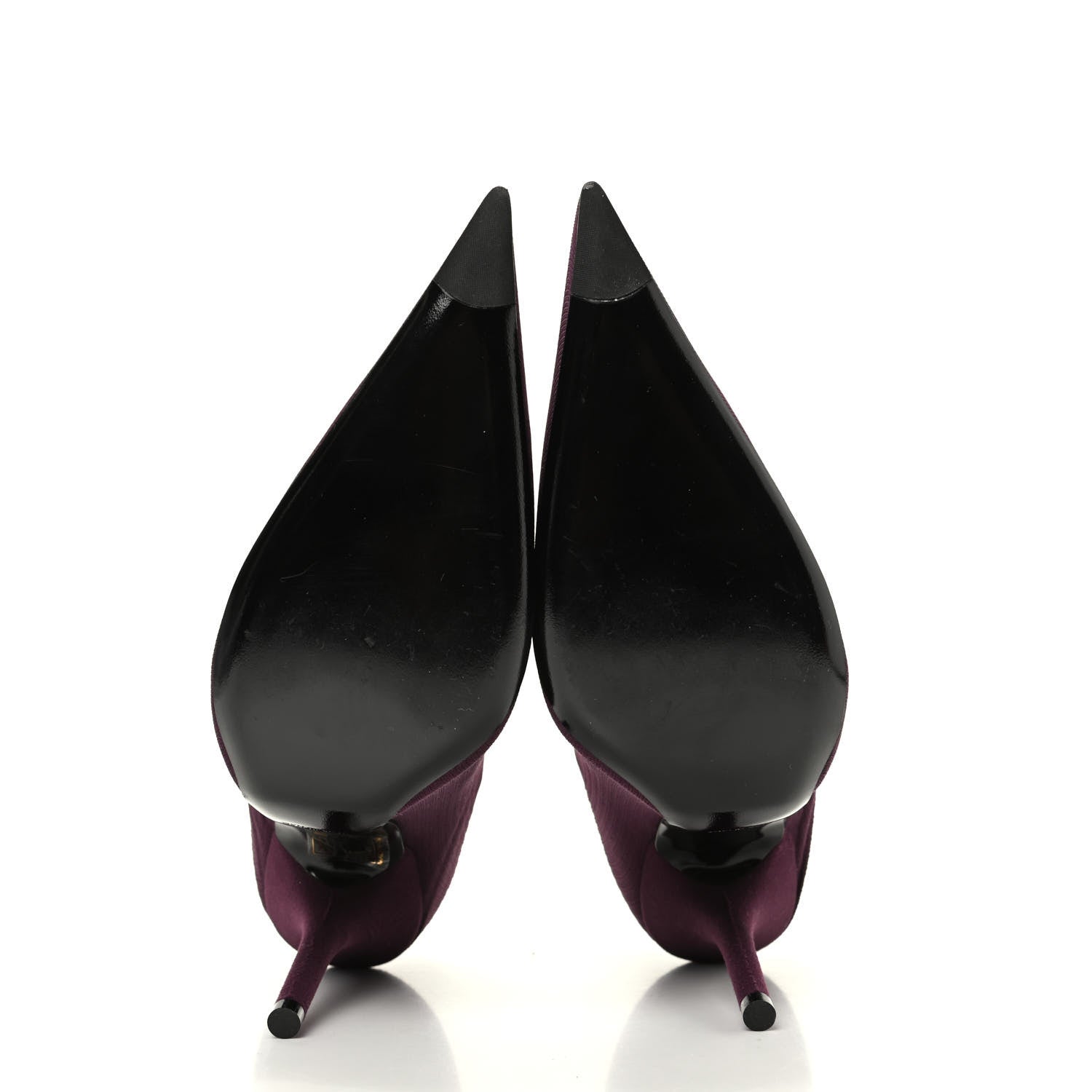 Balenciaga Spandex Pointed Toe Knife Thigh High Boots 38 Burgundy 6 of 9