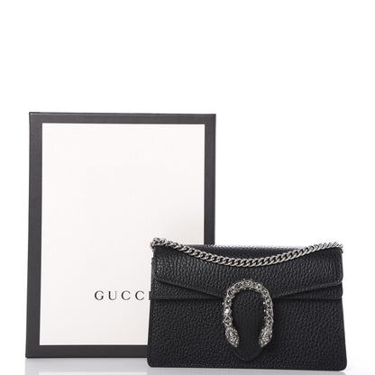 Gucci Calfskin Super Mini Dionysus Shoulder Bag Black 8 of 8