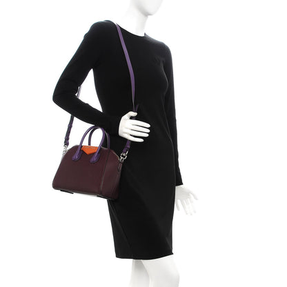 Givenchy Sugar Goatskin Mini Tri-Color Antigona Oxblood Violet Orange 2 of 9