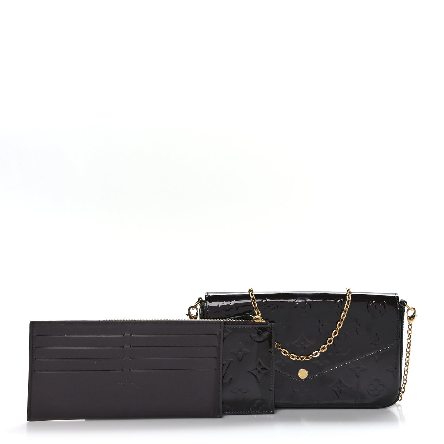 Vernis Pochette Felicie Chain Wallet Amarante