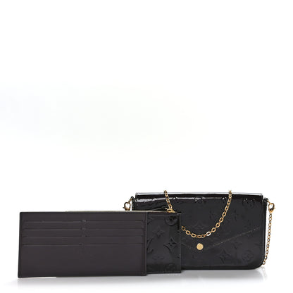 Louis Vuitton Vernis Pochette Felicie Chain Wallet Amarante 3 of 10
