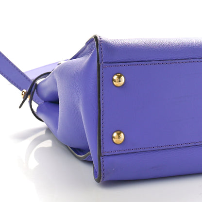 Fendi Vitello Seta Medium Peekaboo Iconic Satchel Viola Cassis 9 of 11