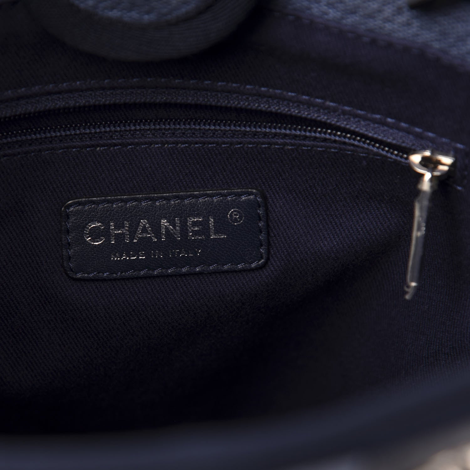 Chanel Canvas Mini Deauville Tote Denim Blue 6 of 10
