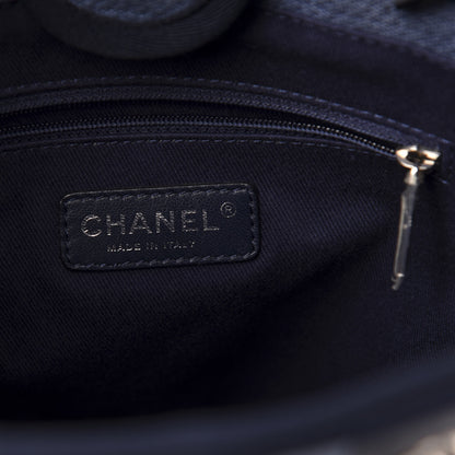 Chanel Canvas Mini Deauville Tote Denim Blue 6 of 10