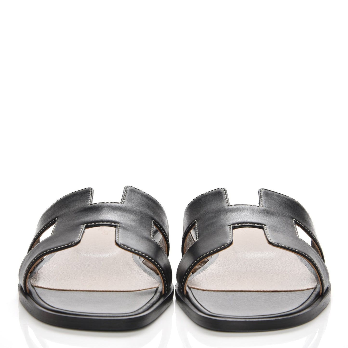 Box Calfskin Oran Sandals 38.5 Black