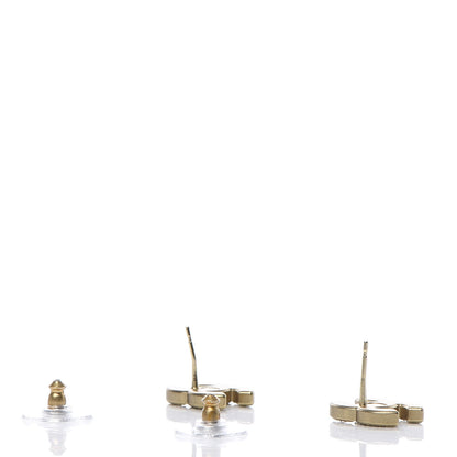 Chanel Crystal CC Earrings Gold 3 of 6