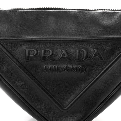 Prada Grace Lux Triangle Shoulder Bag Black 8 of 11