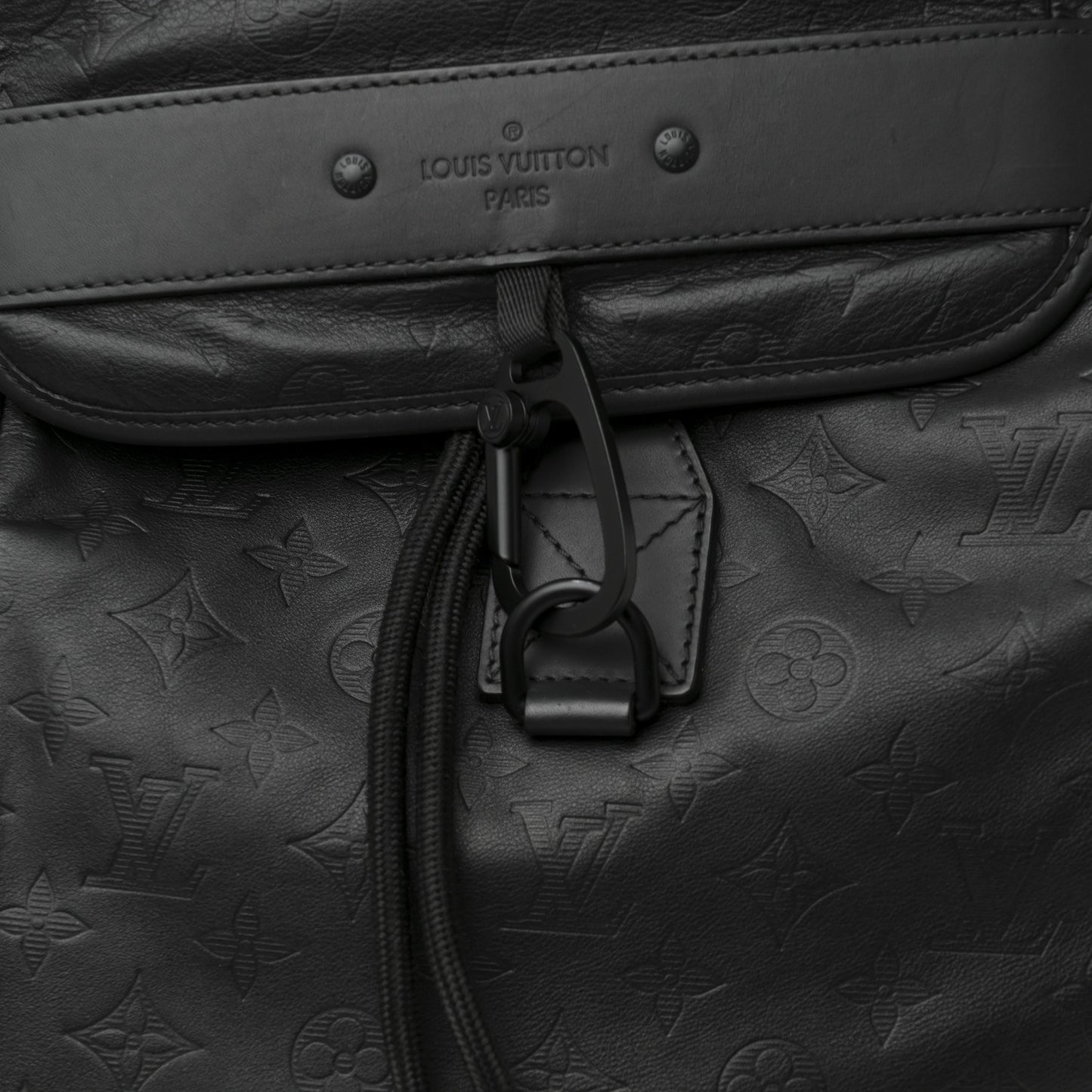 Calfskin Monogram Shadow Discovery Backpack Black
