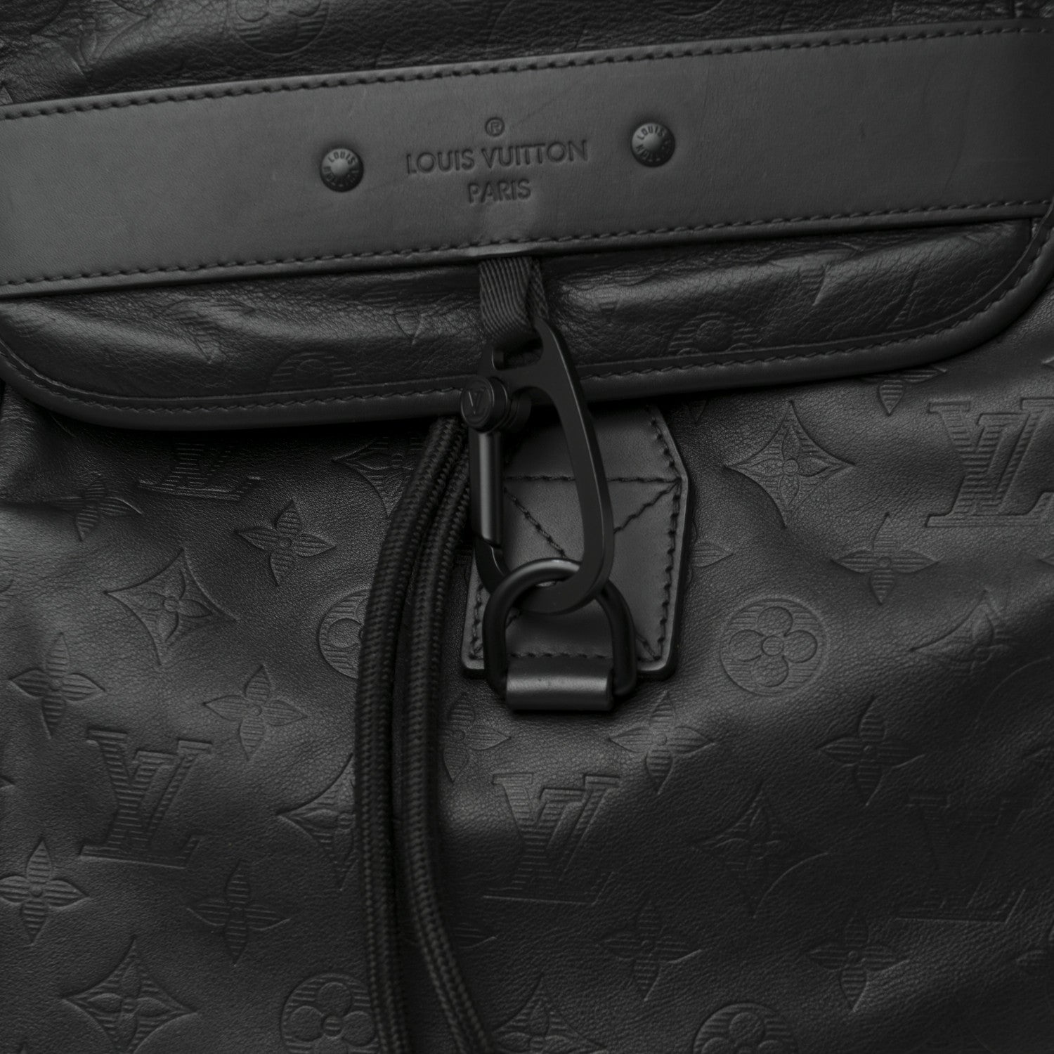Louis Vuitton Calfskin Monogram Shadow Discovery Backpack Black 8 of 10