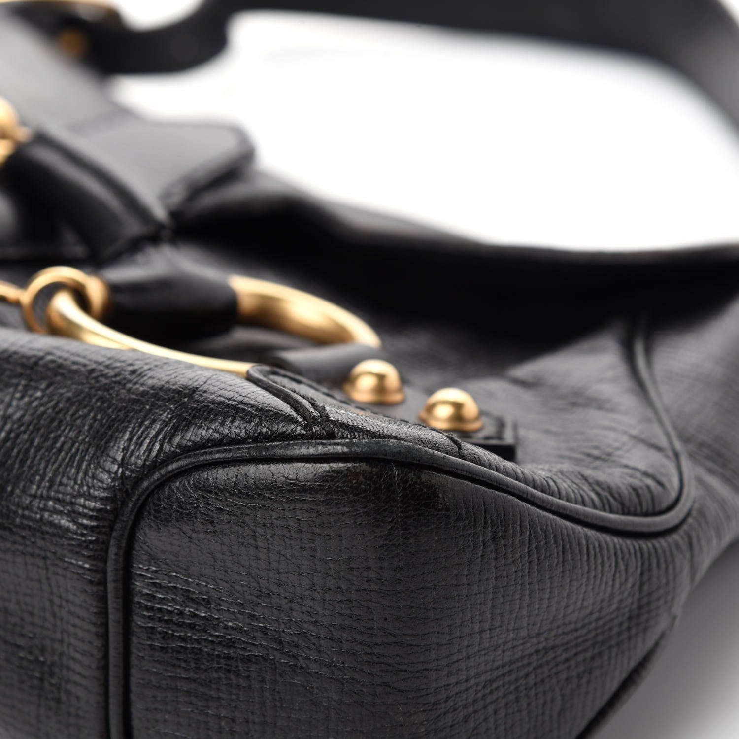 Gucci Calfskin Horsebit Flap Bag Black 9 of 12