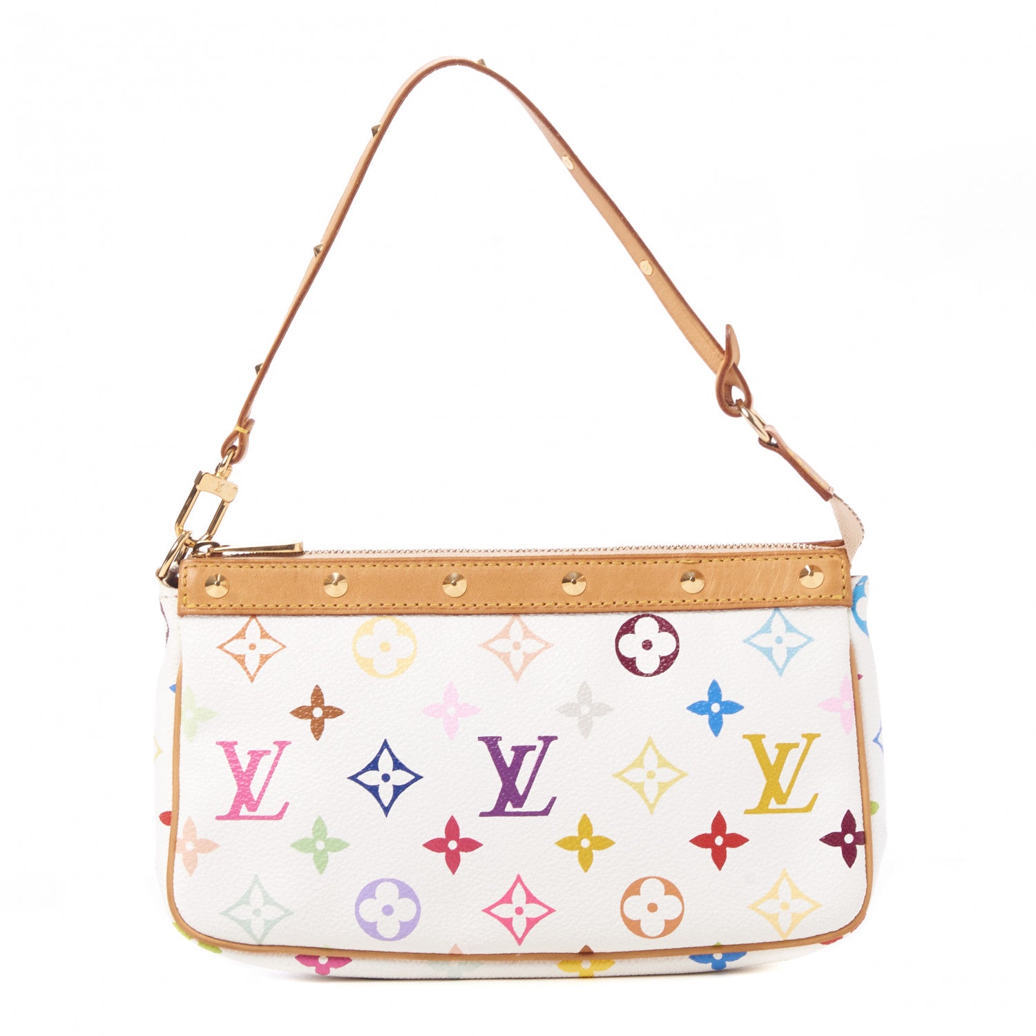 Louis Vuitton Monogram Multicolor Pochette Accessories White 1 of 7