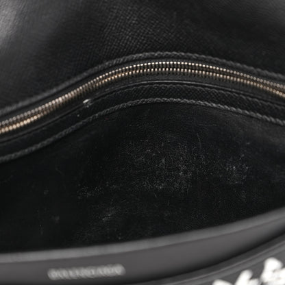 Balenciaga Grained Calfskin Graffiti M BB Round Shoulder Bag Black Multicolor 13 of 13