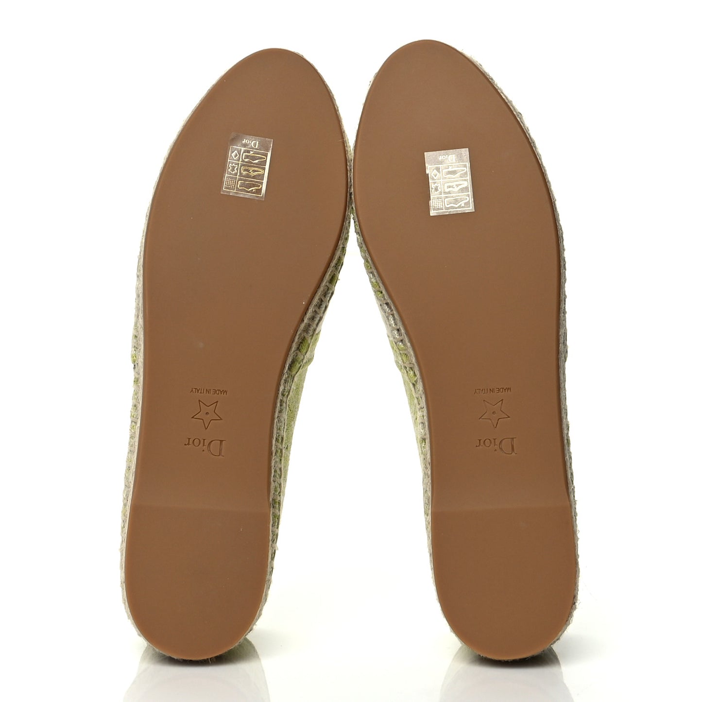 Embroidered Toile De Jouy Granville Espadrille 40.5 Off White Green