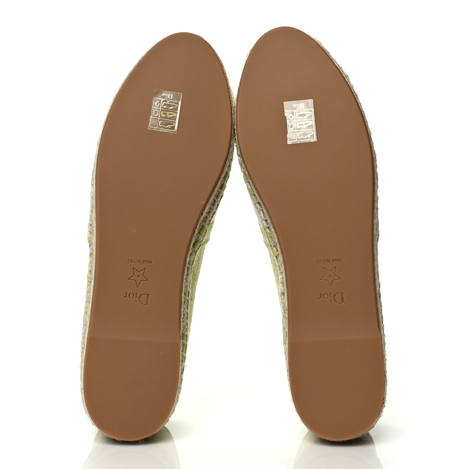 Christian Dior Embroidered Toile De Jouy Granville Espadrille 40.5 Off White Green 5 of 7