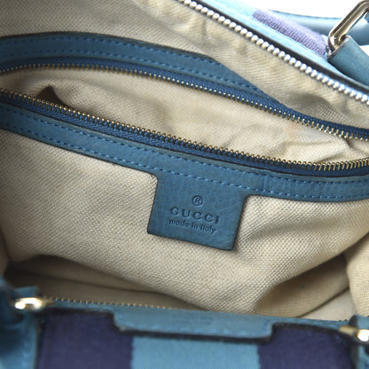 Gucci Calfskin Vintage Web Medium Boston Teal 8 of 11