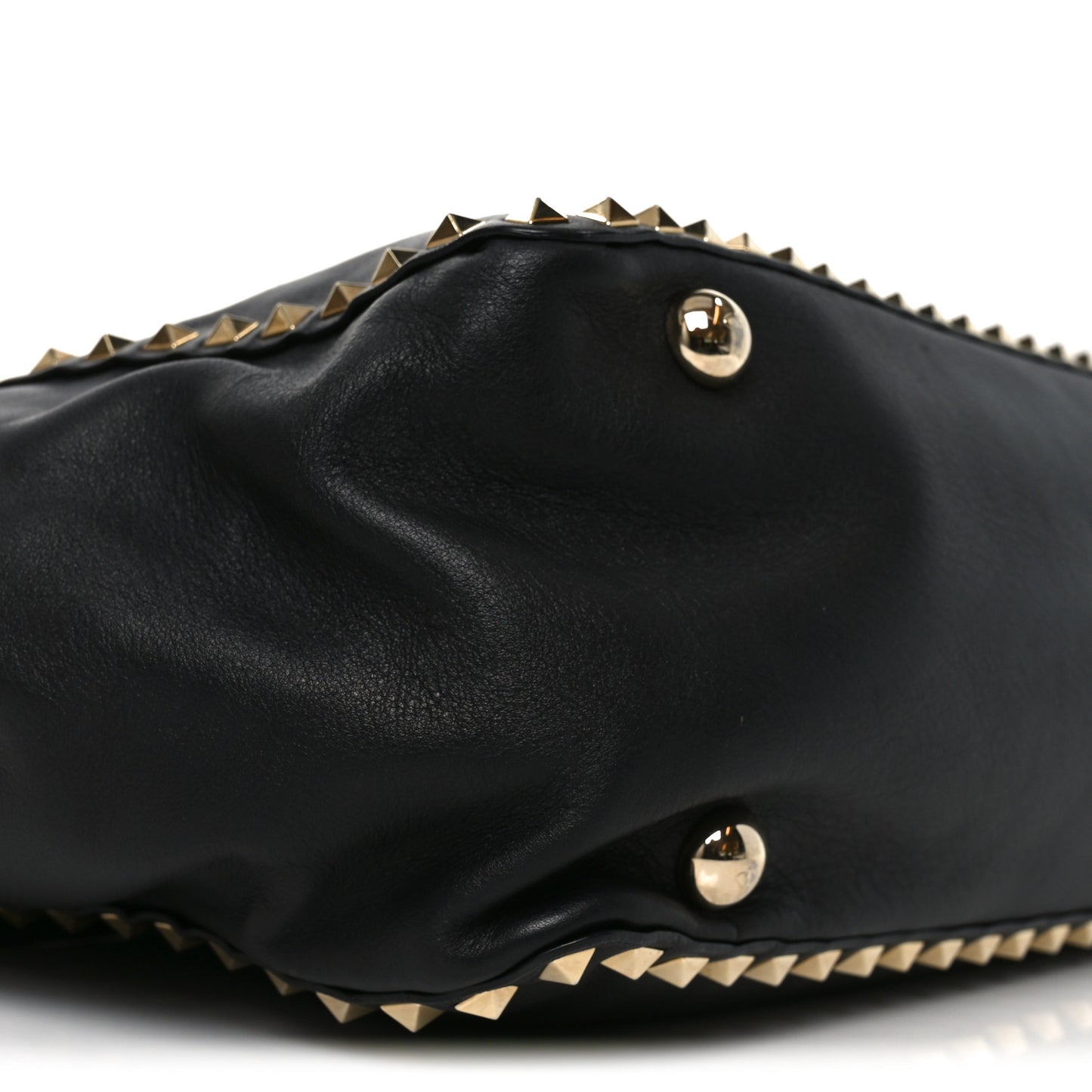 Vitello Medium Rockstud Tote Tote Black