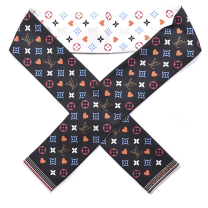 Louis Vuitton Silk Game On Bandeau Black White 1 of 5